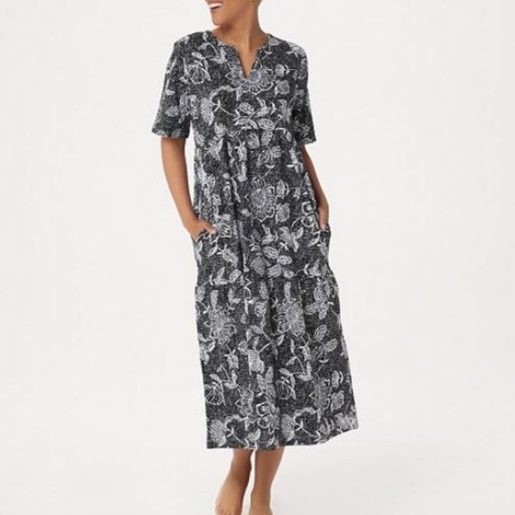 Stan Herman Other - Stan Herman Stamped Floral Cotton Gown 1927
